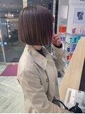 シンプルな切りっぱなしボブ