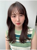 似合わせ小顔カット×外ハネミディ　シルキーベージュ　髪質改善