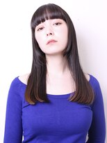 ヨファ ヘアー 芦屋店(YOFA hair)&nbsp;似合わせカット美髪ストレートぱっつんバング0701