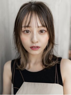 オースティン 調布アミックス(AUSTIN) 大人かわいい前髪セシルカットココアブラウンフリンジウェーブ