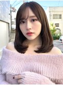 20代30代40代◎前髪パーマグレーベージュレイヤーロング黒髪