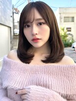 ミラリー トウキョウ(Mirareee Tokyo)&nbsp;20代30代40代◎前髪パーマグレーベージュレイヤーロング黒髪