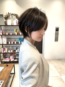 バンプ ギンザ(BUMP GINZA) 30代、40代/丸みくびれショートボブ×白髪染めハイライト/大宮