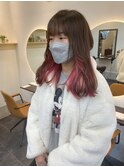 イヤリングカラー×ピンク