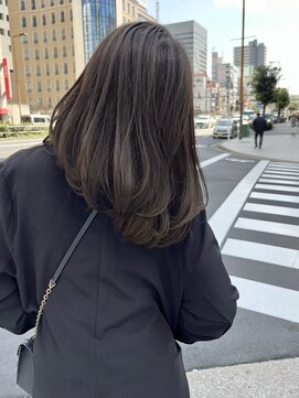 ノウハウ タニマチ(KNOWHOW tanimachi) ワンカールふわっとレイヤー/スモーキーグレージュ