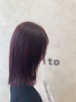 プリート Pulito&nbsp;ブリーチなし　赤髪/ワインレッド・ボルドーヘアカラー
