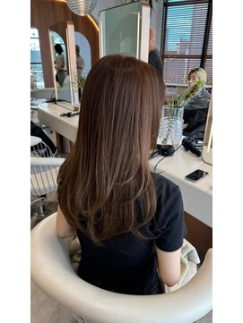 ハバナ 天神(HAVANA) ケアブリーチなしダブルカラー/髪質改善ストレート/オリーブ