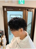 ツイストスパイラルパーマ　メンズサロン　マッシュカット　長崎