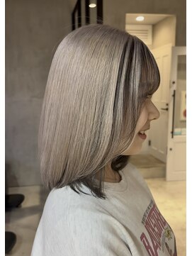 エリマ 調布(elima) レディースミディアムボブアンブレラカラーホワイトベージュ