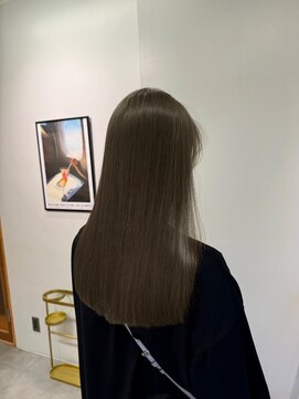 ニール 名古屋 伏見 丸の内(NEELU) 【NEELU_take】ブリーチなしダブルカラーで作るオリーブベージュ