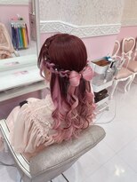 アリエス 池袋駅西口店(Aries)&nbsp;髪の毛リボンハーフアップ