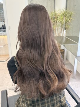 サンクプロジェクト(cinq PROJECT) ラベンダーミルクティーグレージュ韓国風顔まわりレイヤー原宿