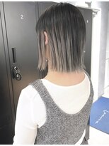 モアナ バイ ヘッドライト 長野駅前店(Moana by HEADLIGHT) #長野駅前#ブリーチ#コントラストハイライト#外はねボブ