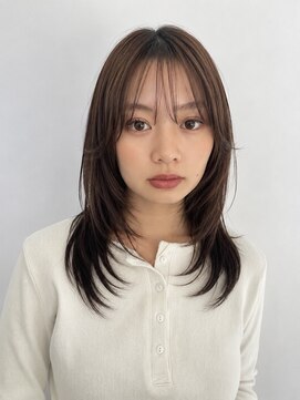 トリッカ シブヤ(TRICCA SHIBUYA) ハッシュカット/レイヤー/顔まわりレイヤー/ヘーゼルベージュ