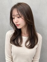 トリニティ(trinity) ブリーチなし 髪質改善カラー ココアブラウン レイヤーカット