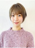 ナチュラルショート_ショートパーマホワイトアッシュ_8135