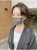 ハンサムショートにパーマヘア