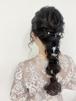 ヘアーセットサロン ピンキー(Hairset Salon Pinky) Pinky..編みおろしヘアセット、パーティ二次会お呼ばれアレンジ