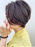 30代40代前下がり丸みショートボブ【Ruufus恵比寿渋谷】