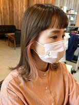 アルム(hair salon Alum) イヤリングカラー☆淡いピンク　透明感オリーブグレージュ