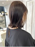 福山美容室caary大人気イルミナカラーブラウンインナーオレンジ