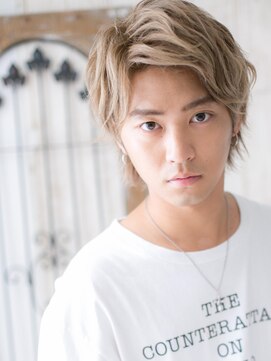 メンズヘア ビーセカンド 草加店(MENS HAIR B-2) ワイルド外国人風カラーネオウルフヘアR草加