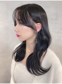 韓国風顔まわり_チェリーブラウンフェミニンロング_ba430142