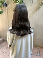 ジェノ(JENO by apish) 黒髪/グレーベージュ/レイヤーロング/前髪パーマ