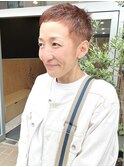 動くベリーショート×ブリーチを使わないオレンジカラー