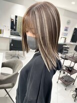 キング 梅田(K!ng)&nbsp;【梅田】ホワイトハイライトハイライトカラー髪質改善カラー