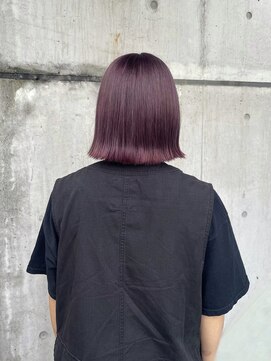 ニコフクオカヘアーメイク(NIKO Fukuoka Hair Make) [NIKO]ピンクラベンダー ハイトーンボブ