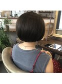 タッセルボブ10代20代30代40代/ミニボブ/オリーブブラウン