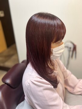 ヘアーカルチャー 小倉台店 HAIR CULTURE 鮮やかカラー・髪質改善セミロングストレート