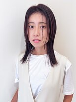 ロロン 豪徳寺店(LORONG)&nbsp;ミディアムスタイル　シースルーレイヤー　ピンクブラウン