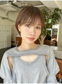 シースルーバングショートボブ