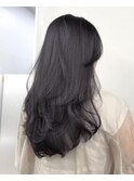 韓国ヘアーハッシュカットレイヤーカットグレージュブリーチ無し