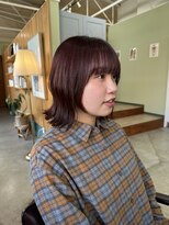 キュオンシア(CUEON. ciea)&nbsp;切りっぱなし×ボルドーカラー