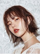 レヴ 草加店(LEV.)&nbsp;韓国マッシュ前髪イメチェンこなれミディアンブレラカラー