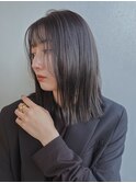 ダークグレージュ/ナチュラルストレートボブ/表参道青山