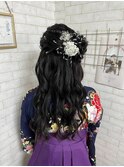 サイドお団子ハーフ♪