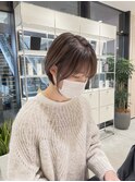 白髪ぼかしハイライト大人ショート 大人かわいい