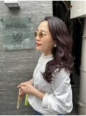 【レイヤーパーマで華やかさup】コテ巻き風パーマ