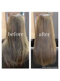 髪質改善　トリートメント　ブリーチヘアでもサラサラ艶々に