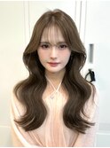 オリーブベージュ×レイヤーカット◎