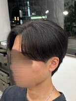 フイ 新宿3丁目(Hui)&nbsp;フェザーパーマ/グレーブルーカラー／刈り上げショートパンク