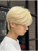 毛流れセンターパートニュアンスパーマカルマヘアメンズパーマ