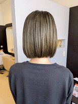 ヘアショップエヌアンドエー 久喜 栗橋店(hairshop N&A)&nbsp;ミルクティーベージュ切りっぱなしボブ