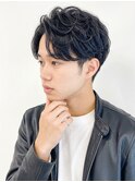ビジネスマン爽やかフェザーパーマ×清潔感好印象ヘア