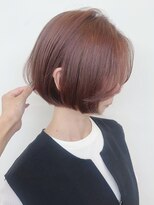 モリオフロムロンドン 原宿本店(morio from London) 【morio原宿】丸みボブ 顔まわりレイヤー ピンクブラウン