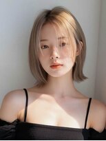 ロッソ 大橋店(Rosso) ベージュの耳かけ外ハネボブ【大橋】